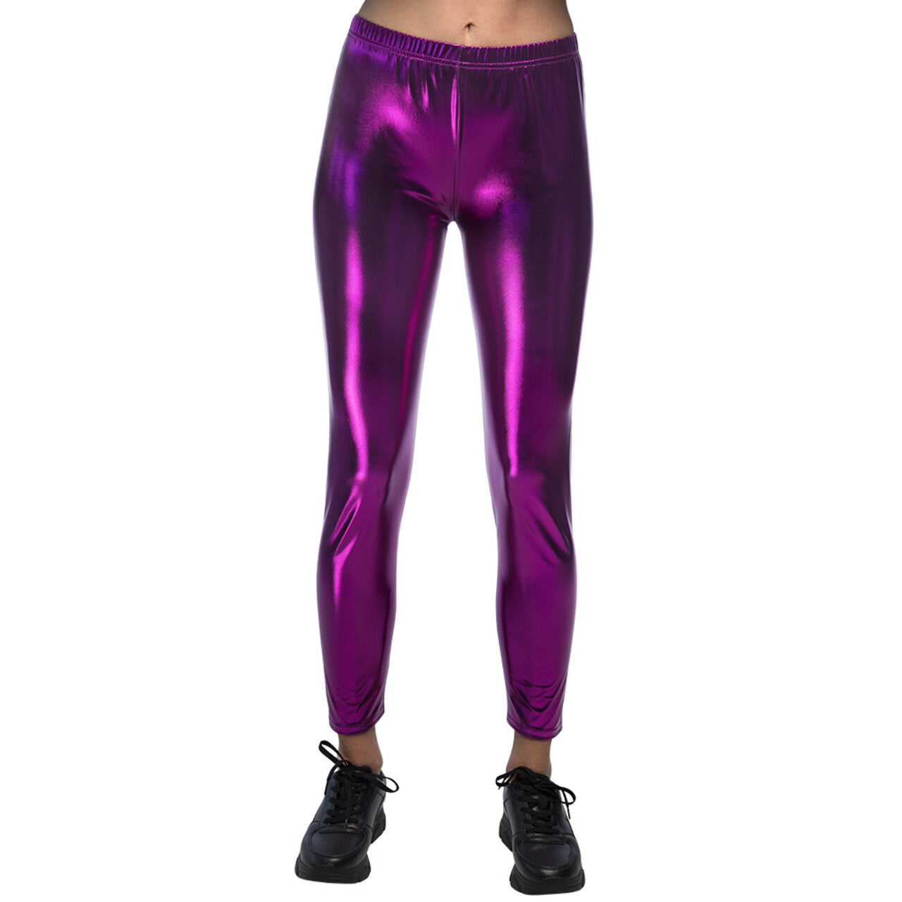 Op deze afbeelding zie je een Kostuums, van het merk Boland. Legging Metallic Paars Vrouw