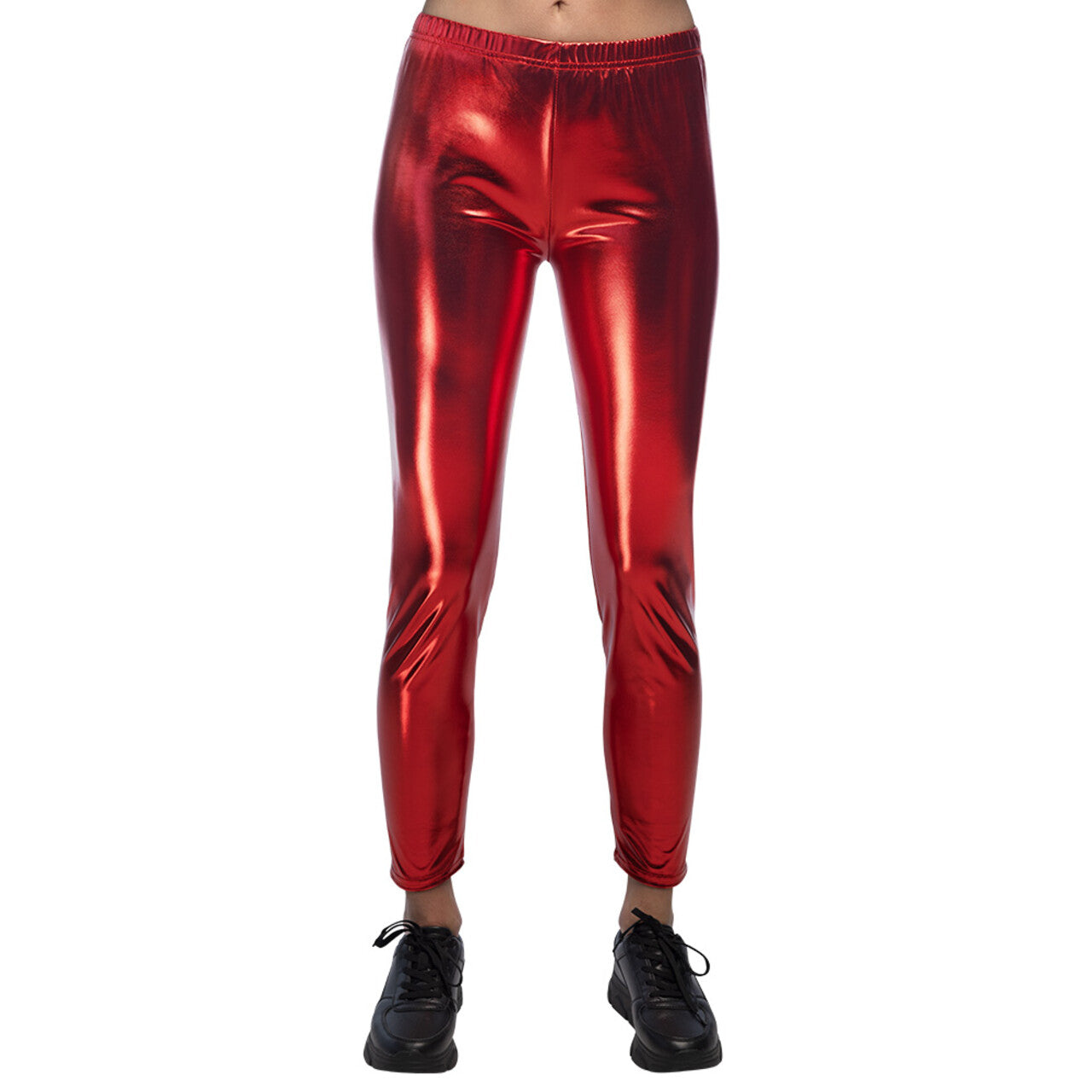 Op deze afbeelding zie je een Kostuums, van het merk Boland. Legging Metallic Rood Vrouw