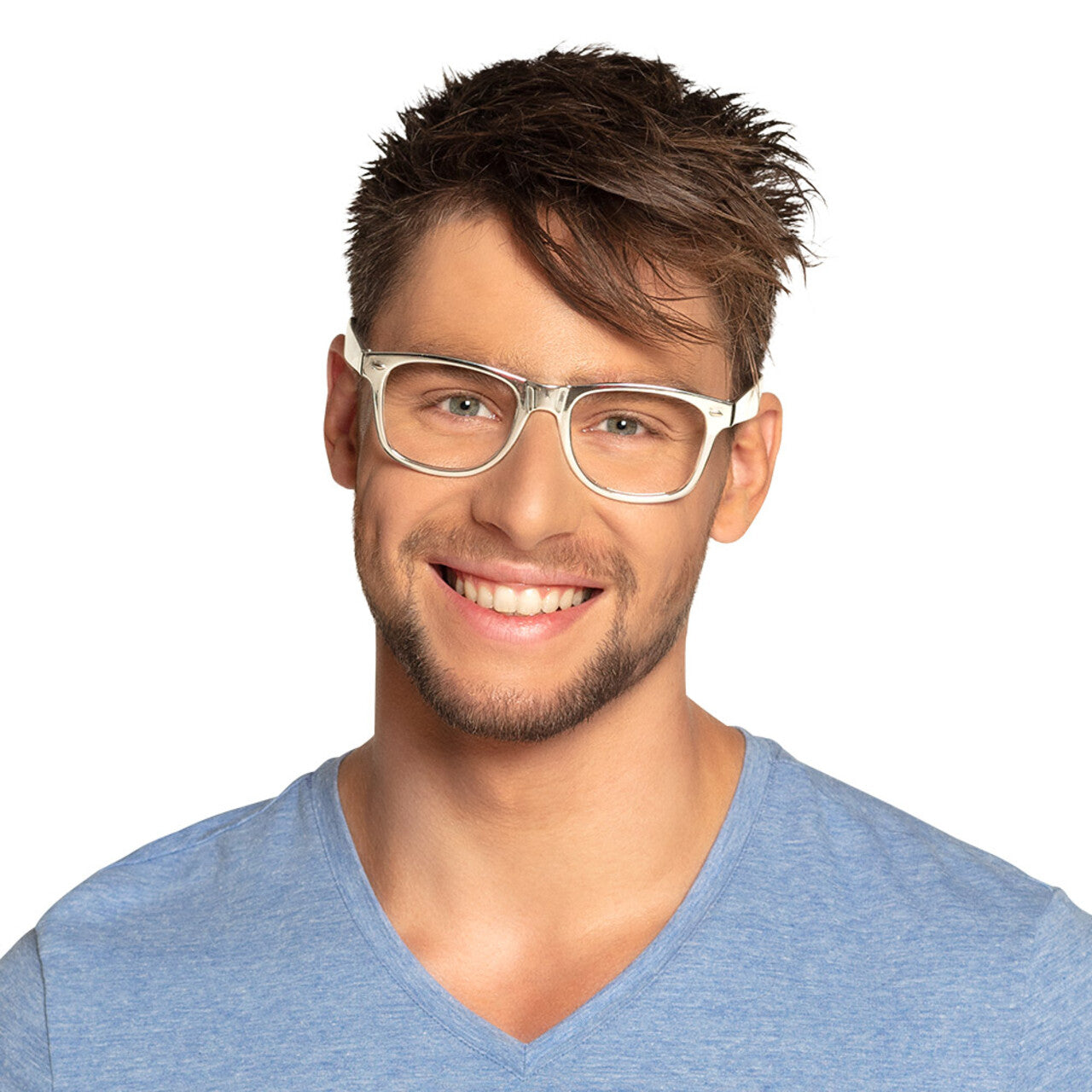 Op deze afbeelding zie je een Accessoires, van het merk Boland. Partybrillen Zilver 3 Stuks