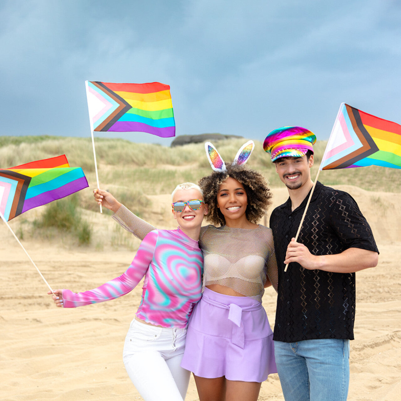 Op deze afbeelding zie je een Accessoires, van het merk Boland. Partybril Fantasy Rainbow