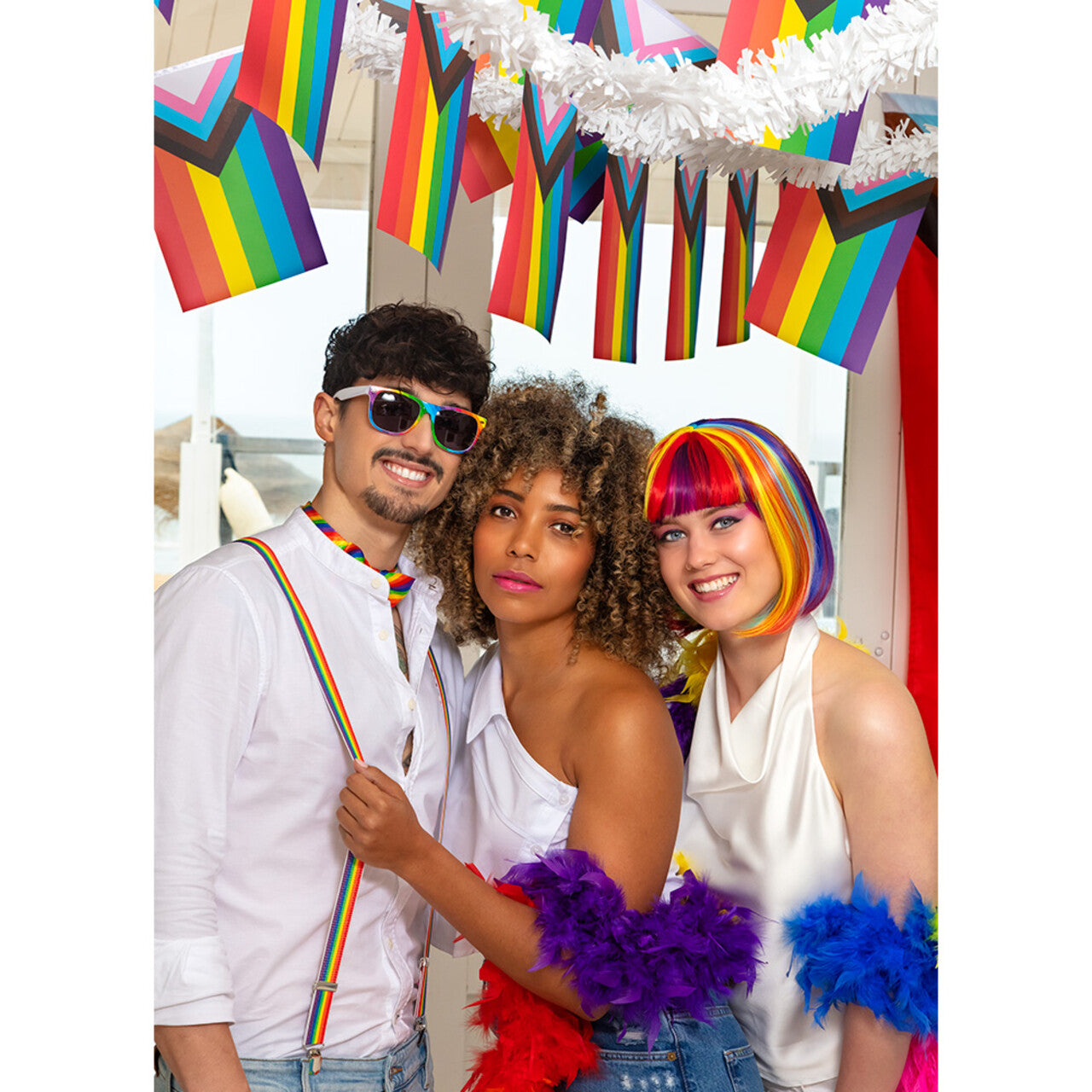 Op deze afbeelding zie je een Accessoires, van het merk Boland. Partybril Fantasy Rainbow