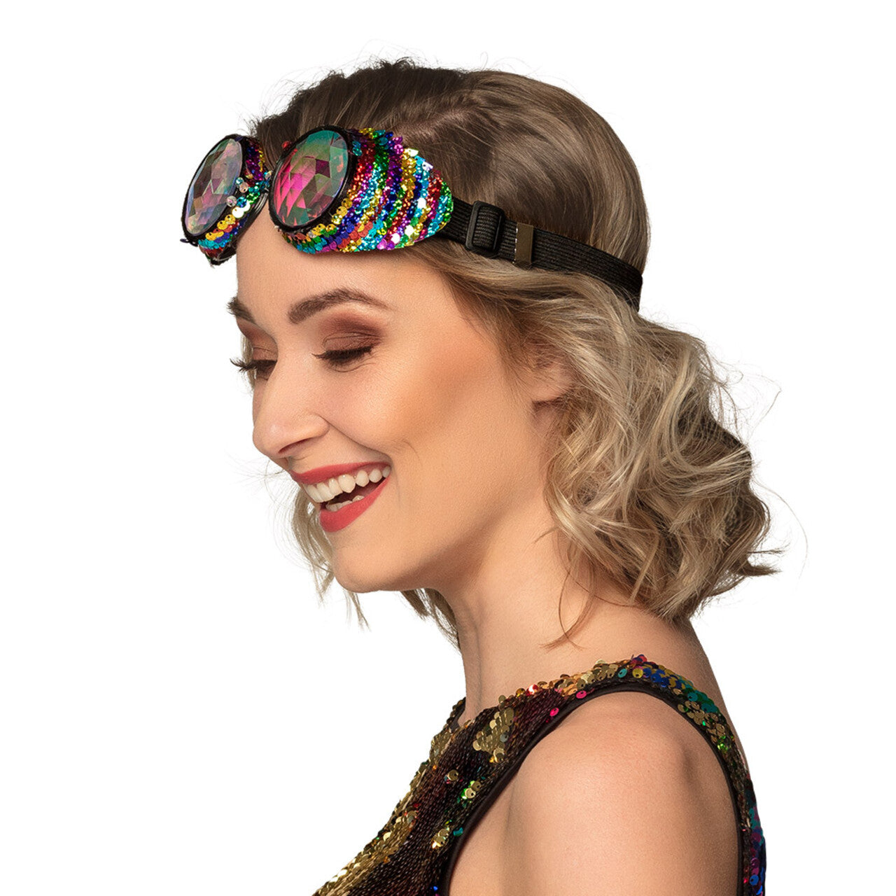 Op deze afbeelding zie je een Accessoires, van het merk Boland. Partybril Mirage Regenboog