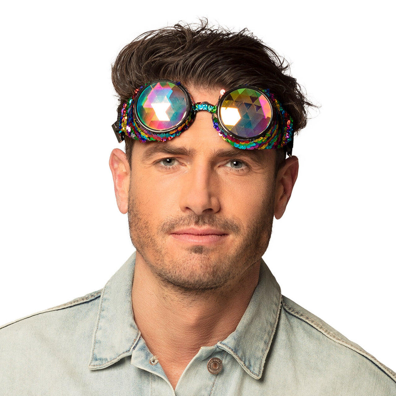 Op deze afbeelding zie je een Accessoires, van het merk Boland. Partybril Mirage Regenboog