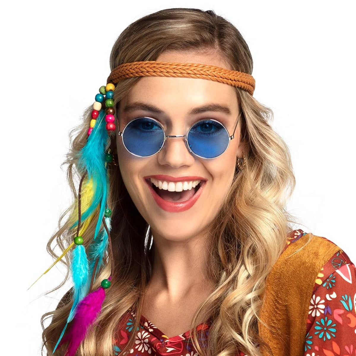 Op deze afbeelding zie je een Accessoires, van het merk Boland. Set 3 Stuks Partybrillen Ozzy Blauw / Roze / Zwart
