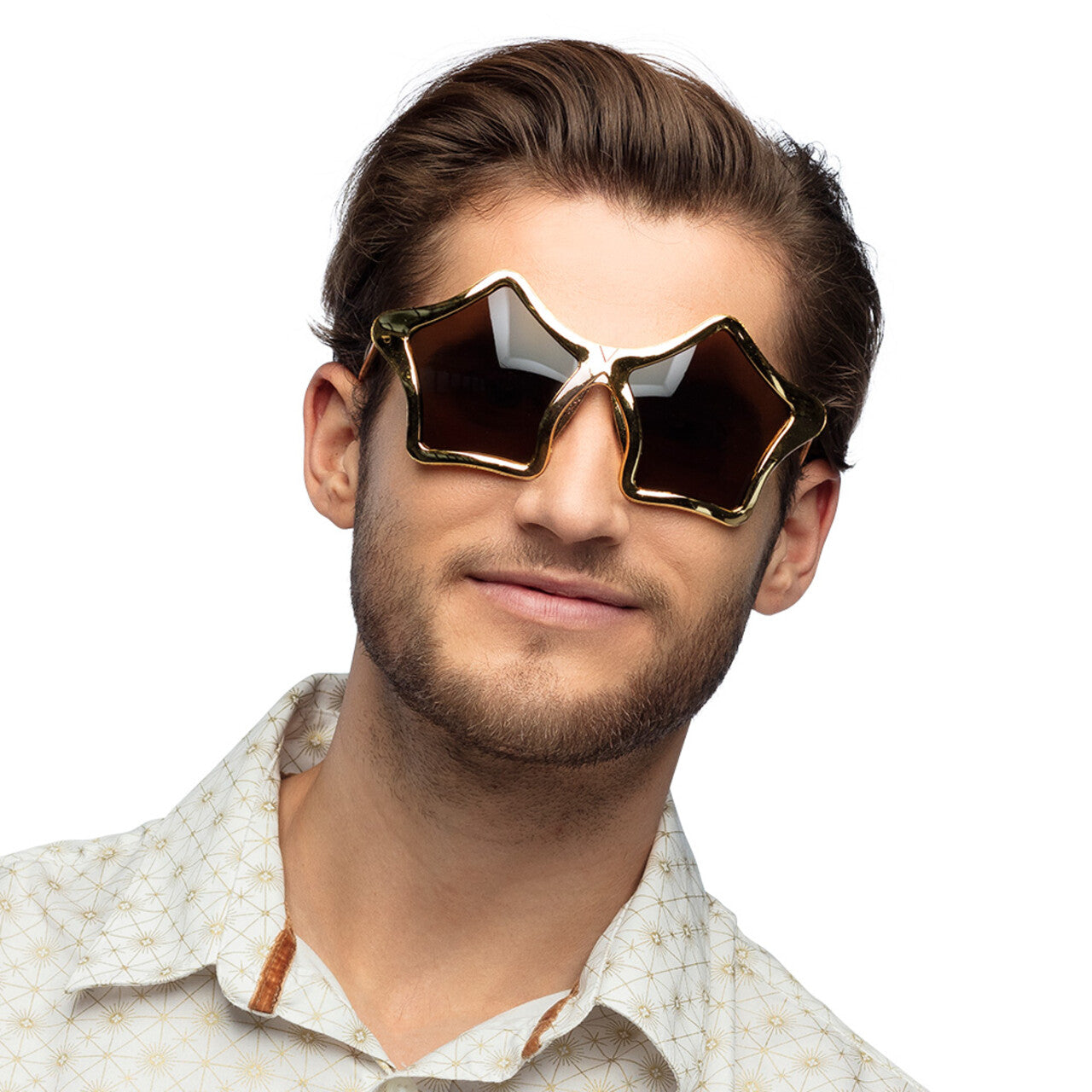 Op deze afbeelding zie je een Accessoires, van het merk Boland. Gouden Sterren Aan De Hemel Bril 2 Stuks