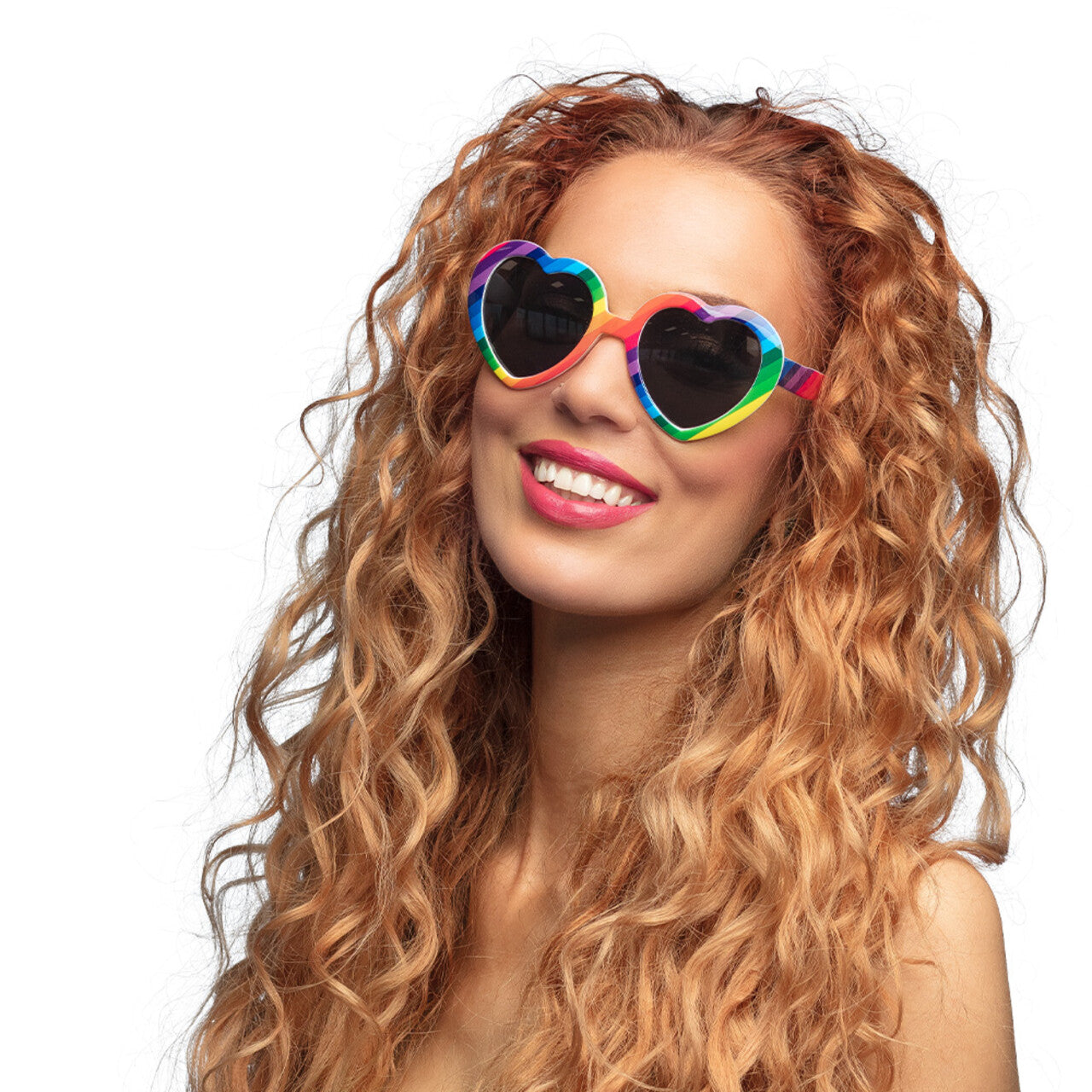 Op deze afbeelding zie je een Accessoires, van het merk Boland. Partybril Rainbow Heart
