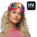 Party-Skibrille Neonpink Uv
