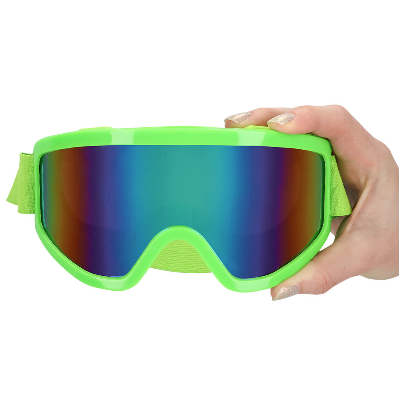 Op deze afbeelding zie je een Accessoires, van het merk Boland. Party Skibril Neongroen