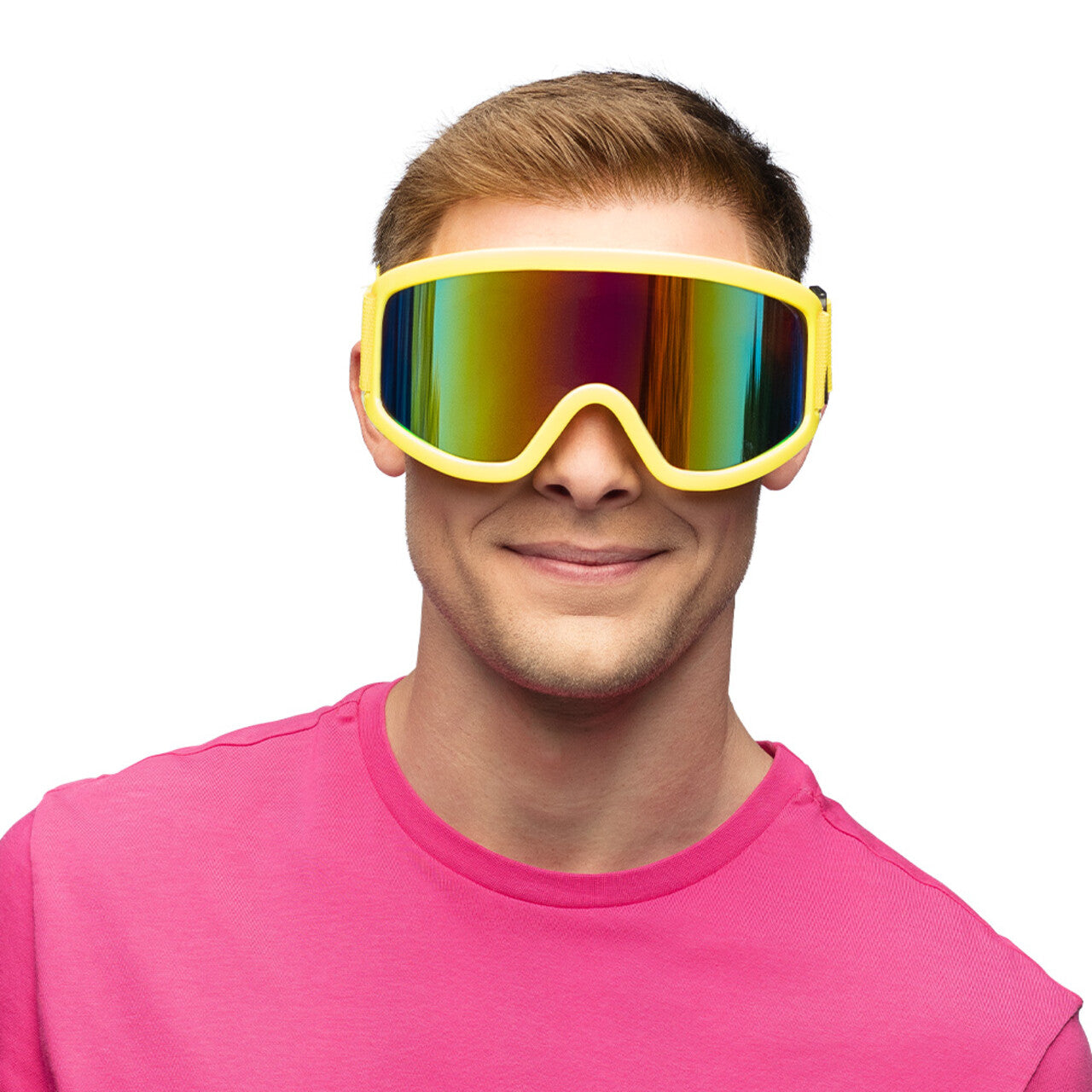 Op deze afbeelding zie je een Accessoires, van het merk Boland. Party Skibril Neongeel