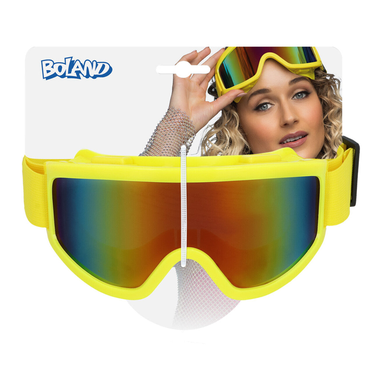 Op deze afbeelding zie je een Accessoires, van het merk Boland. Party Skibril Neongeel