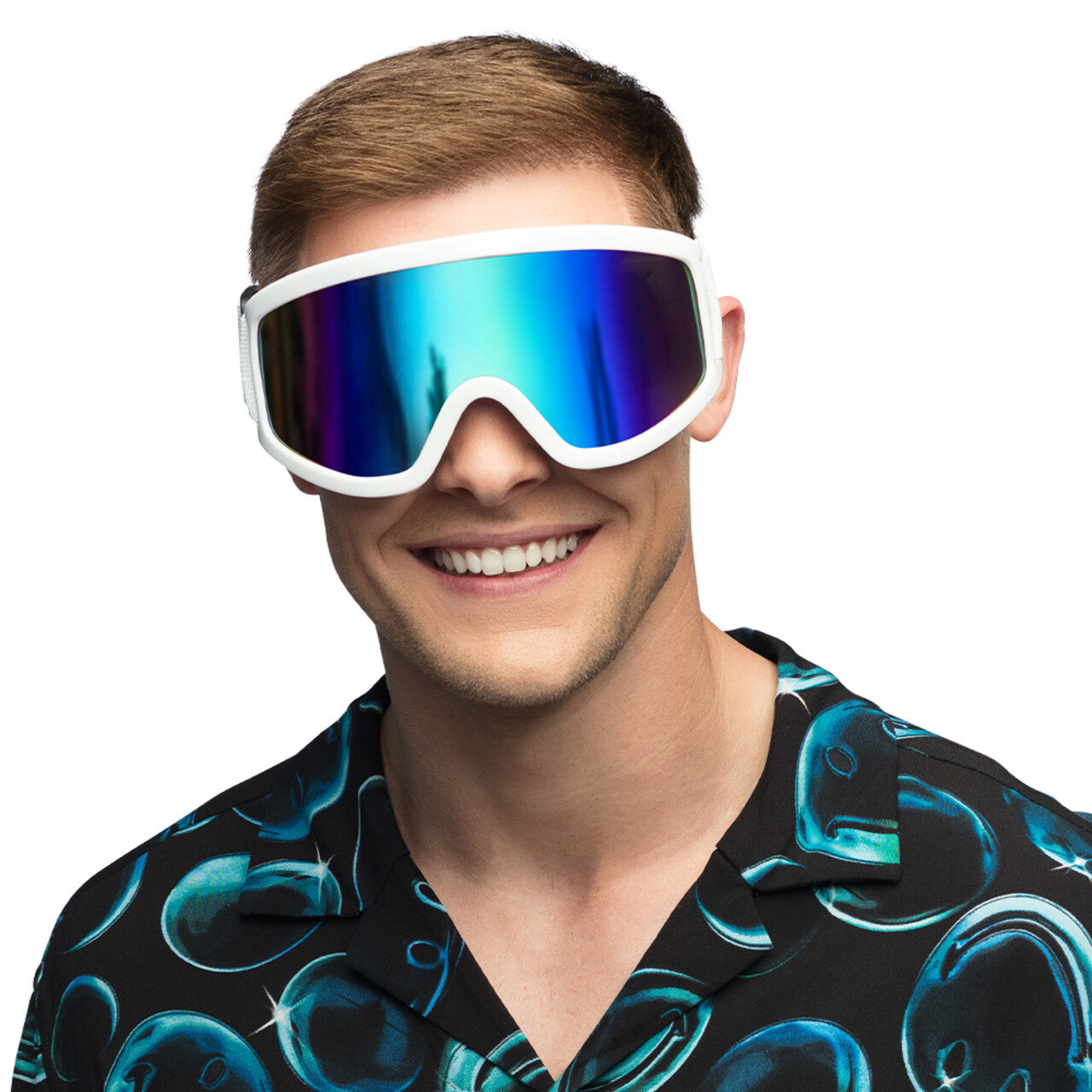 Op deze afbeelding zie je een Accessoires, van het merk Boland. Party Skibril Wit