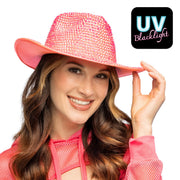 Op deze afbeelding zie je een Accessoires, van het merk Boland. Aurora Strass Cowboyhoed Neonroze Uv