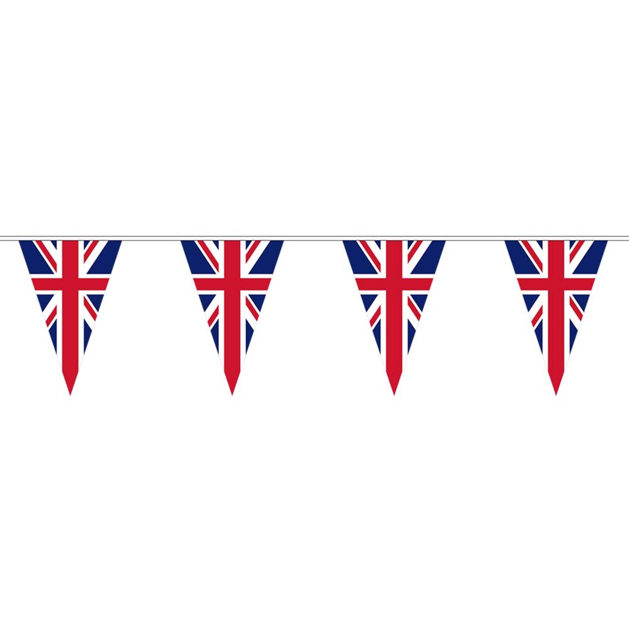 Op deze afbeelding zie je een Decoratie, van het merk Boland. Vlaggenlijn Met Grote Vlaggen Engeland Union Jack