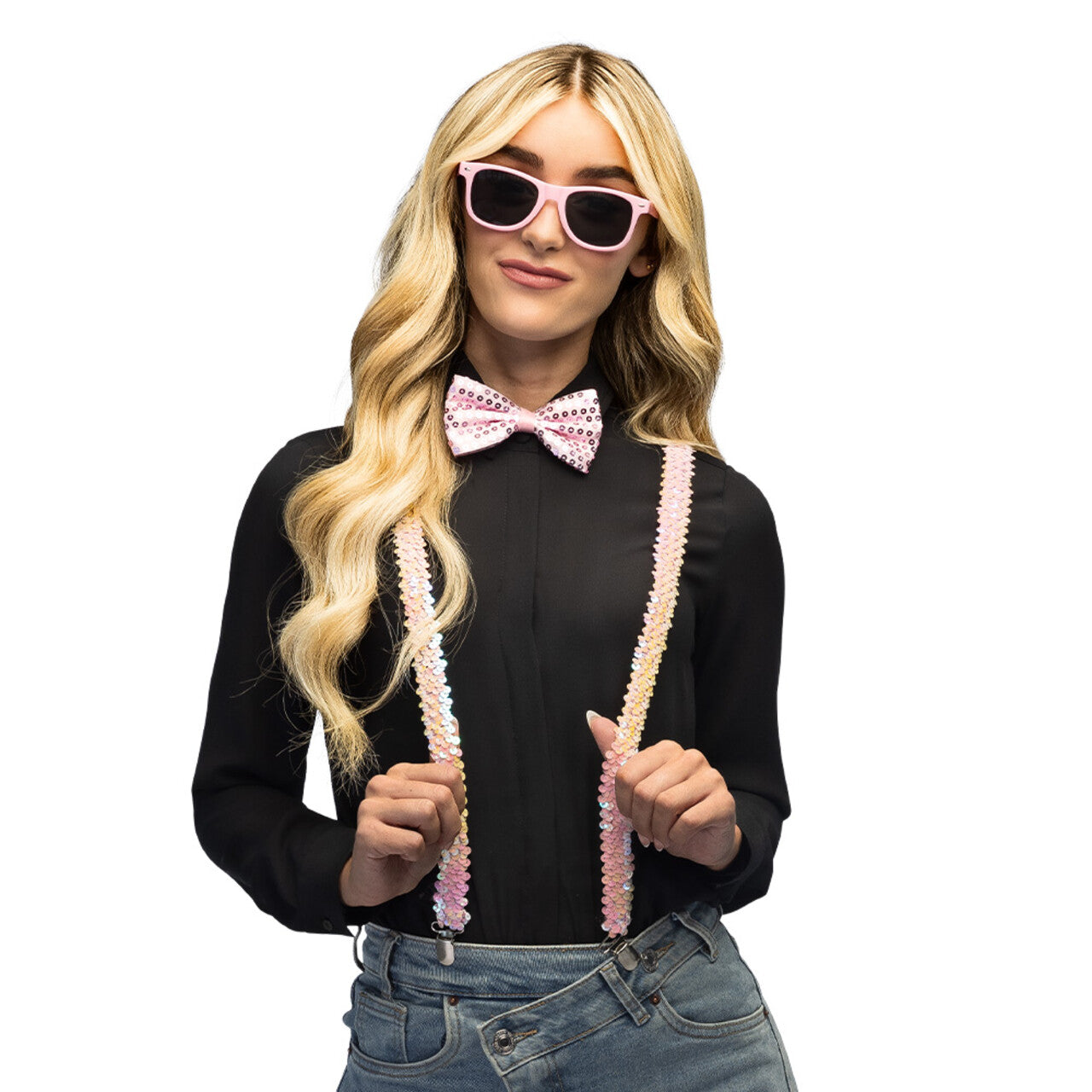 Op deze afbeelding zie je een Accessoires, van het merk Boland. Party Pailletten Set Roze