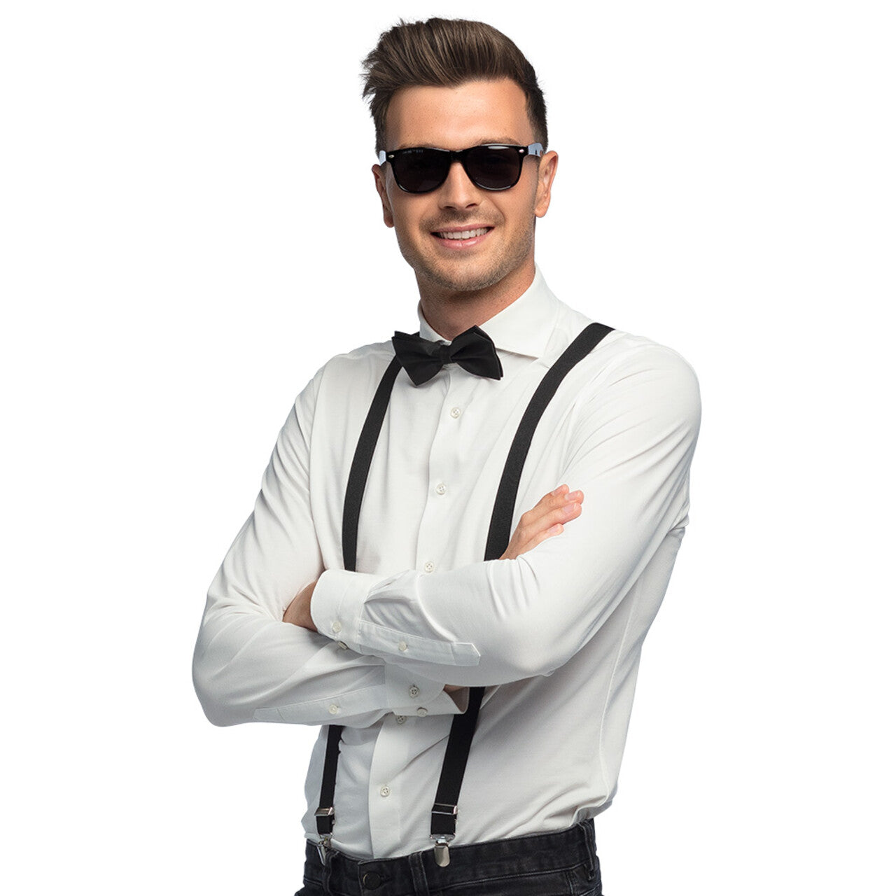 Op deze afbeelding zie je een Accessoires, van het merk Boland. Gentleman Party Set Zwart