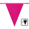 Kartonnen Vlaggenlijn Glitter Roze