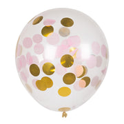 Op deze afbeelding zie je een Decoratie, van het merk Boland. Party Confettiballonnen Roze / Goud