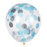 Party Confettiballonnen Blauw / Zilver