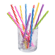 Op deze afbeelding zie je een Decoratie, van het merk Boland. Set 12 Stuks Herbruikbare Plastic Feest Rietjes Met Borsteltje