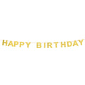 Kartonnen Glitter Letterslinger Happy Birthday Goud