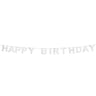 Kartonnen Glitter Letterslinger Happy Birthday Zilver