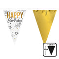 Vlaggenlijn Happy Birthday Wit / Goud