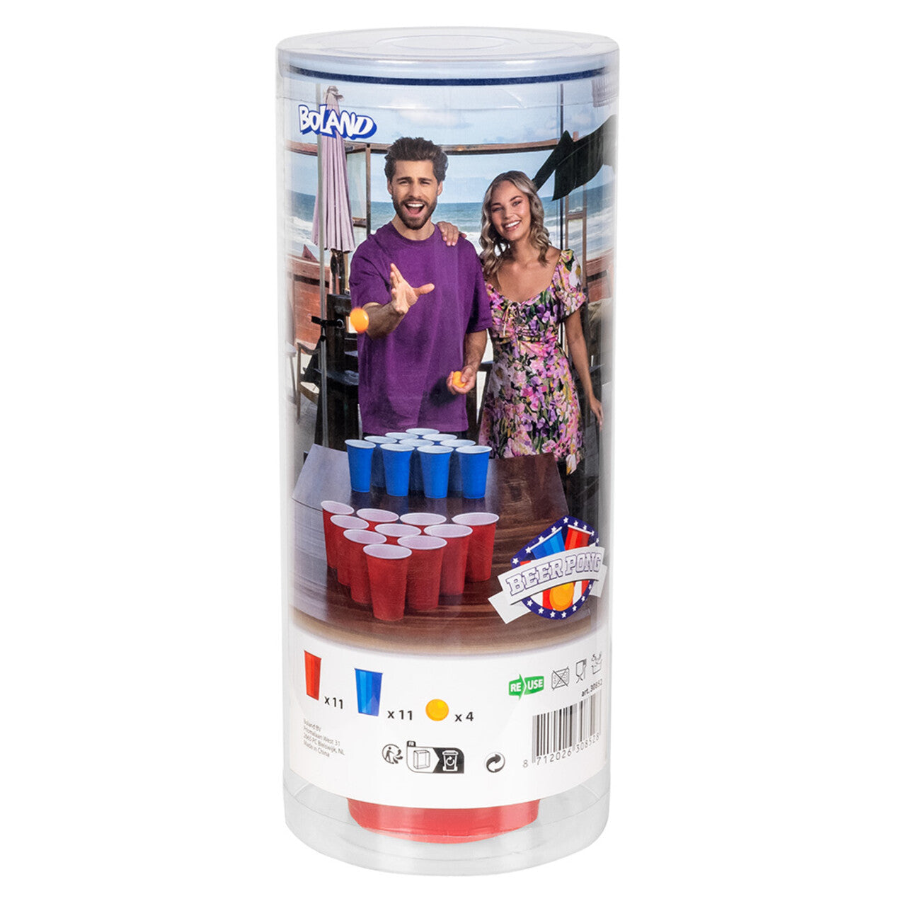 Op deze afbeelding zie je een Decoratie, van het merk Boland. Drankspel Beer Pong Met Bekers