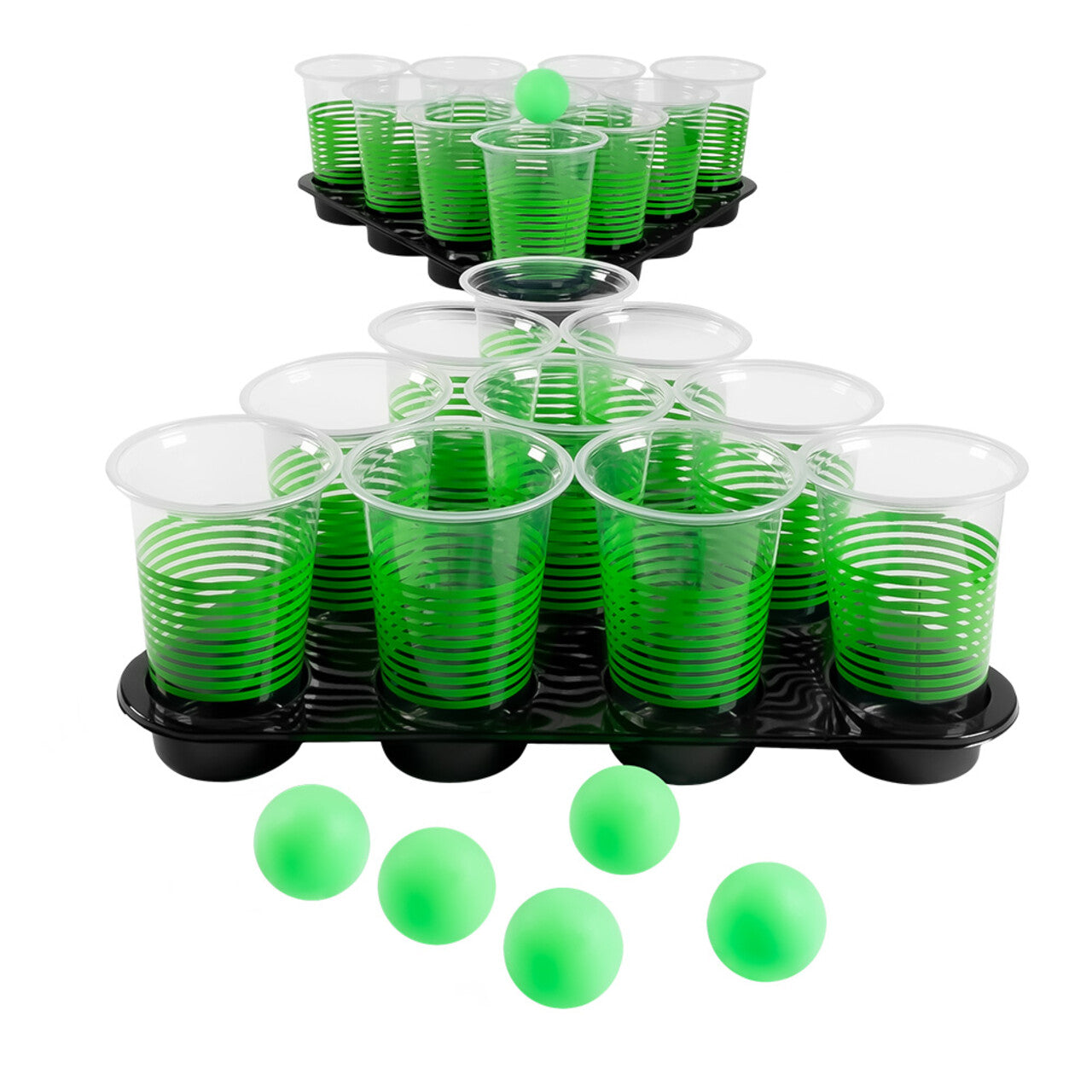 Op deze afbeelding zie je een Decoratie, van het merk Boland. Set Drankspel Beer Pong Deluxe Met Bekerhouder