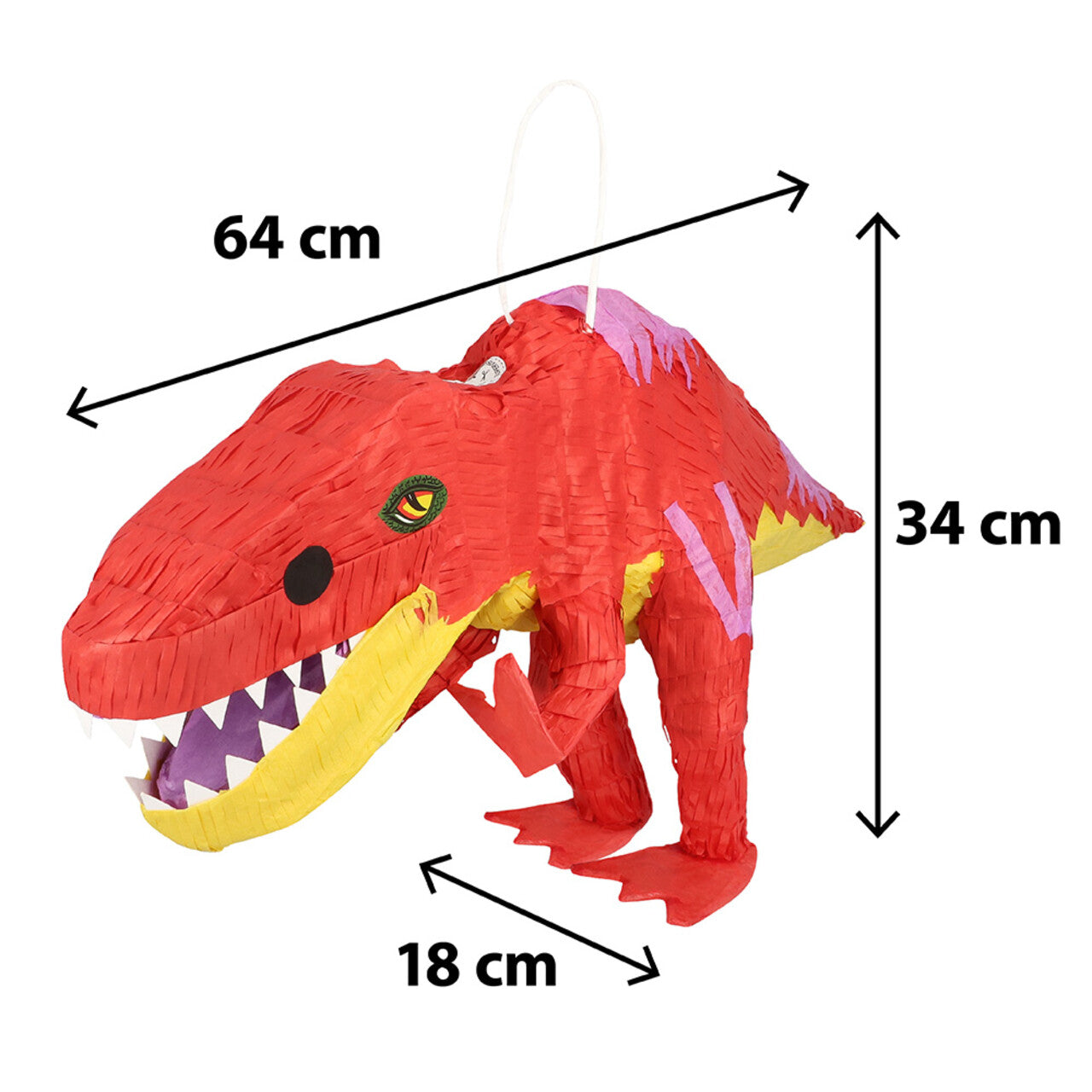 Op deze afbeelding zie je een Decoratie, van het merk Boland. Piñata Dinosaurus T-Rex