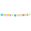Kartonnen Letterslinger Happy Birthday Happy Colours