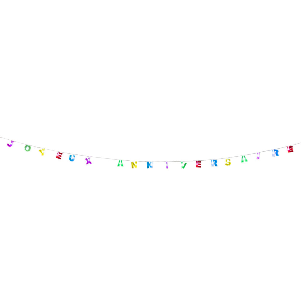Op deze afbeelding zie je een Decoratie, van het merk Boland. Lichtsnoer Joyeux Anniversaire