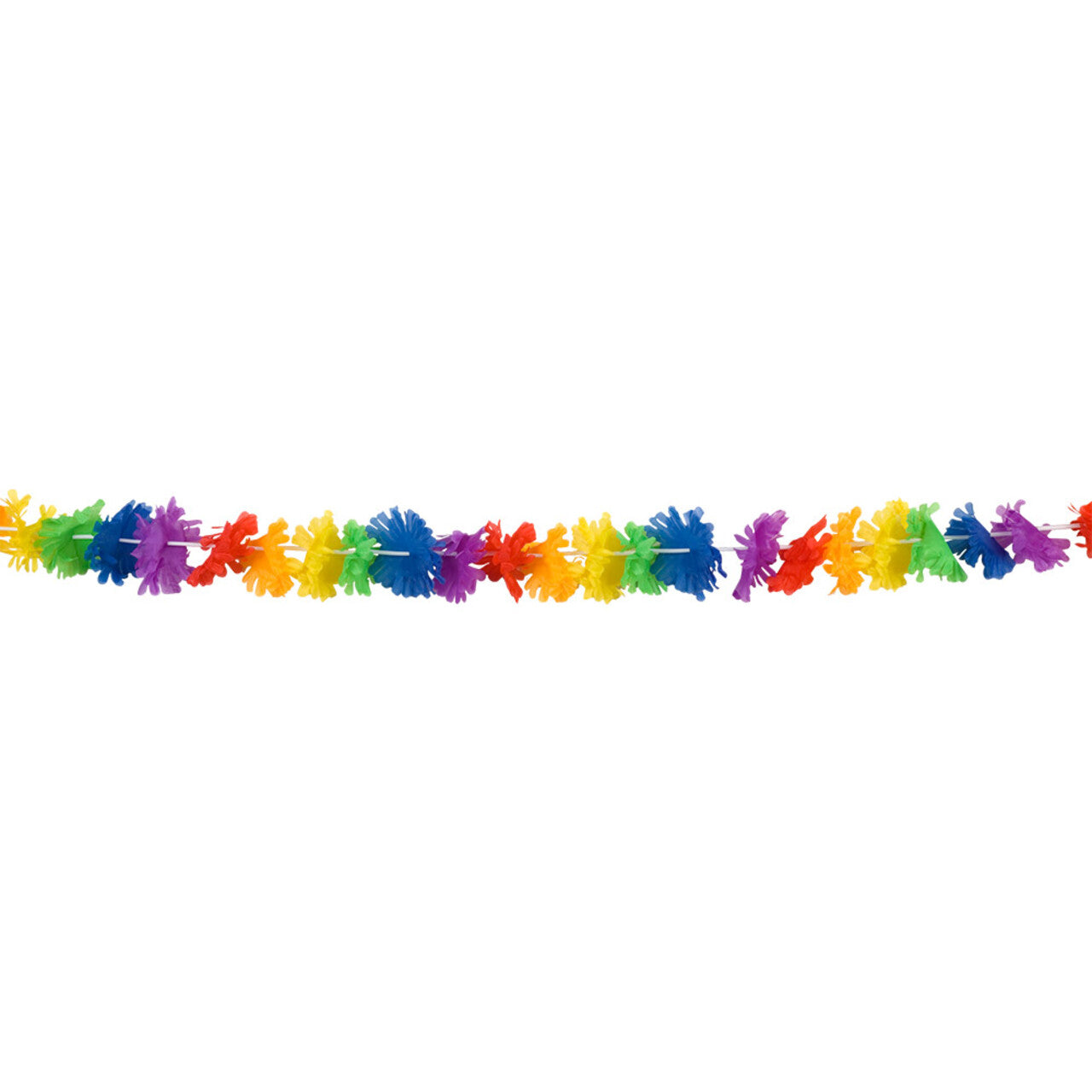 Op deze afbeelding zie je een Decoratie, van het merk Boland. Polyester Slinger Rainbow Hawaii Flowers