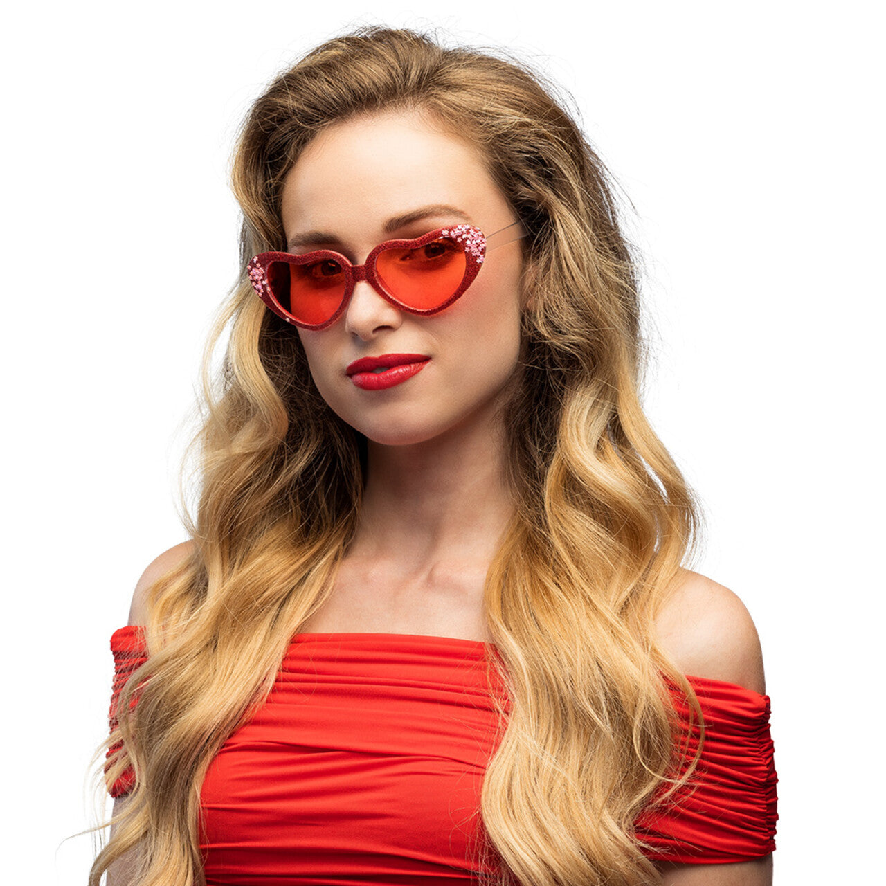 Op deze afbeelding zie je een Accessoires, van het merk Boland. Hart Vol Glitter Bril