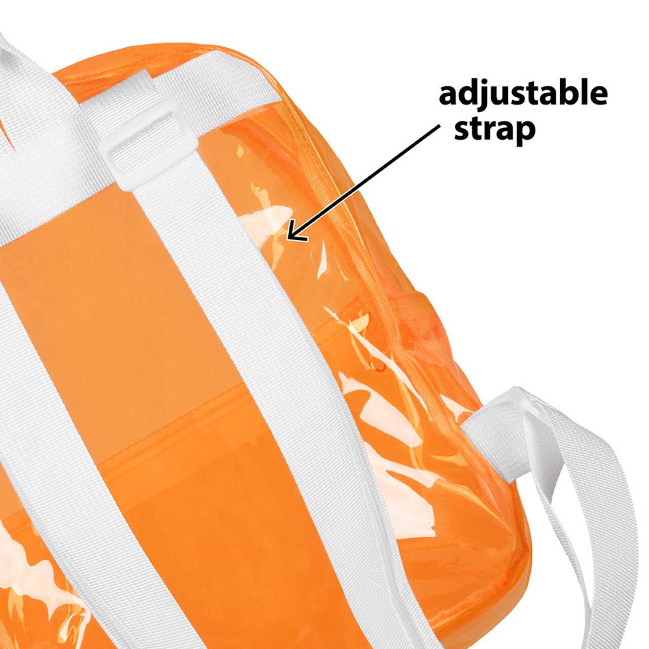 Op deze afbeelding zie je een Accessoires, van het merk Boland. Handige Rugzak Doorzichtig Oranje