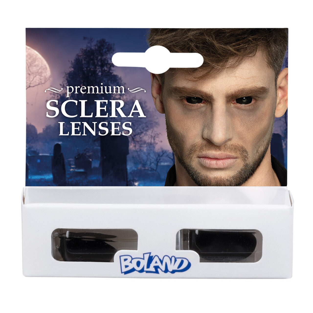 Op deze afbeelding zie je een Accessoires, van het merk Boland. Lenzen Sclera Ondode Damian Demoon