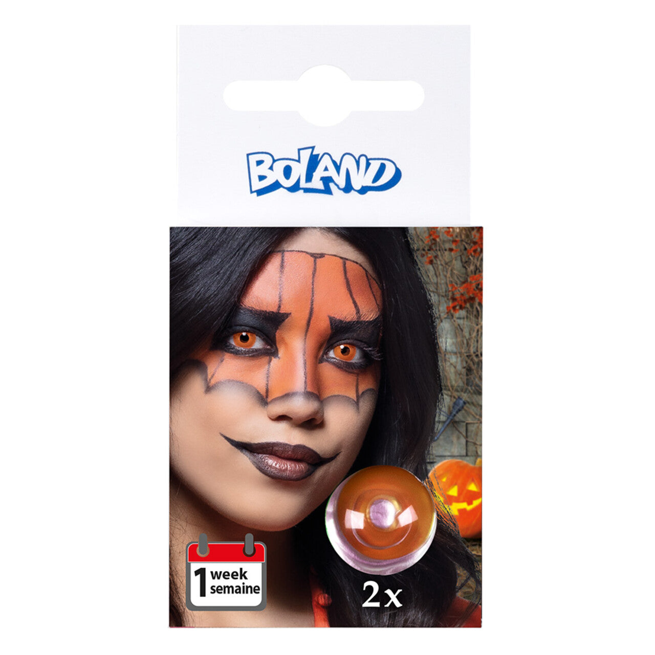 Op deze afbeelding zie je een Accessoires, van het merk Boland. Lenzen Pompoen Oranje