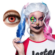 Op deze afbeelding zie je een Accessoires, van het merk Boland. Paar Lenzen Rood Crazy Clown Harley