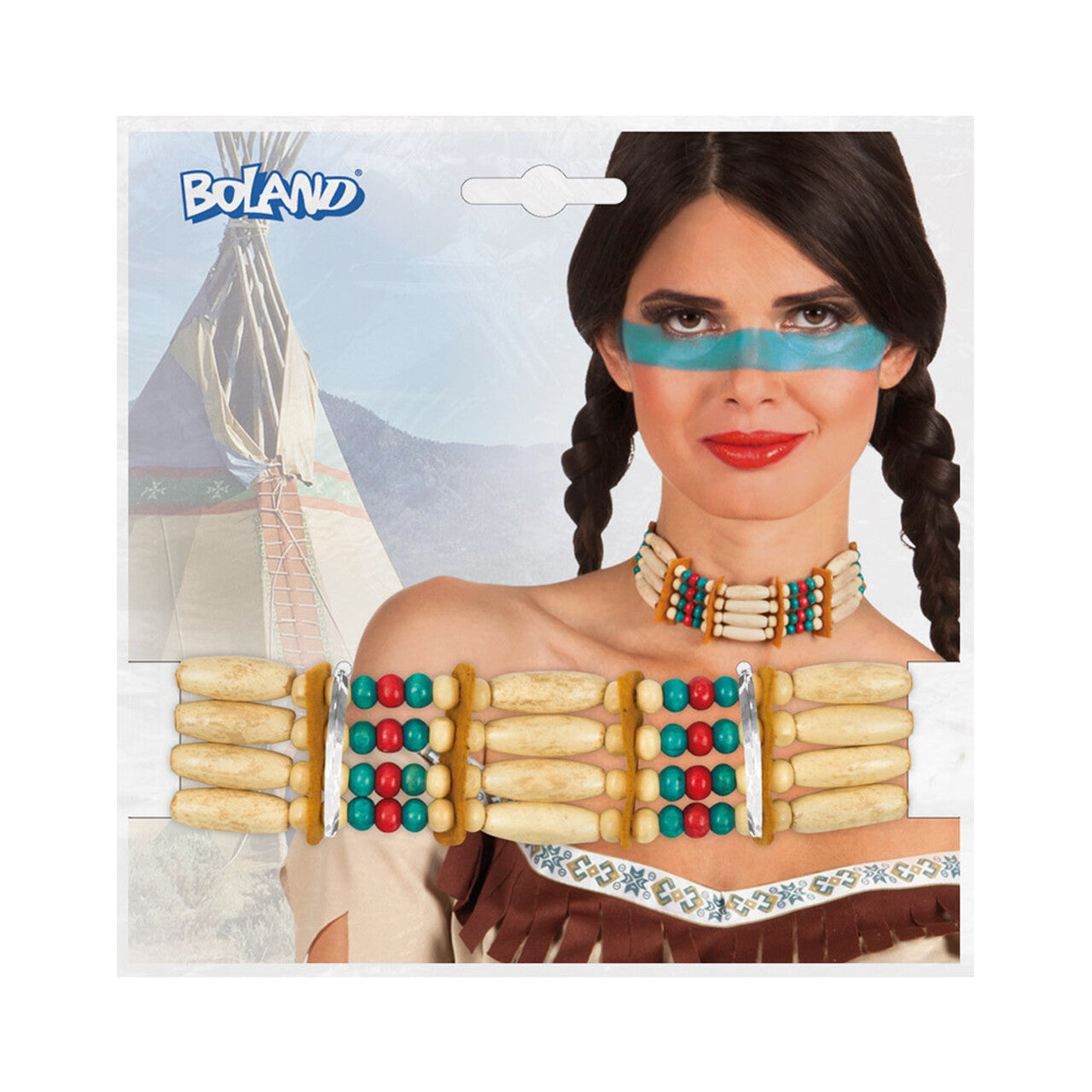 Op deze afbeelding zie je een Accessoires, van het merk Boland. Choker Ketting Indiaan Dyami