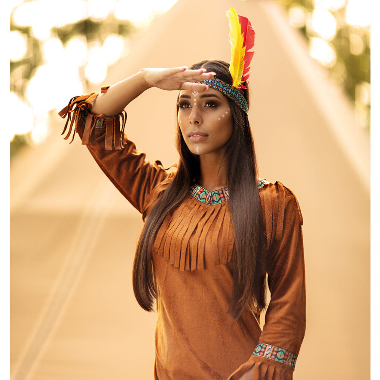 Op deze afbeelding zie je een Accessoires, van het merk Boland. Indianen Hoofdband Kowet Eagle