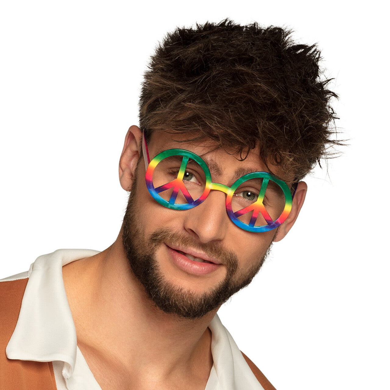 Op deze afbeelding zie je een Accessoires, van het merk Boland. Set 3 Brillen Zonder Glas Hippie Peace