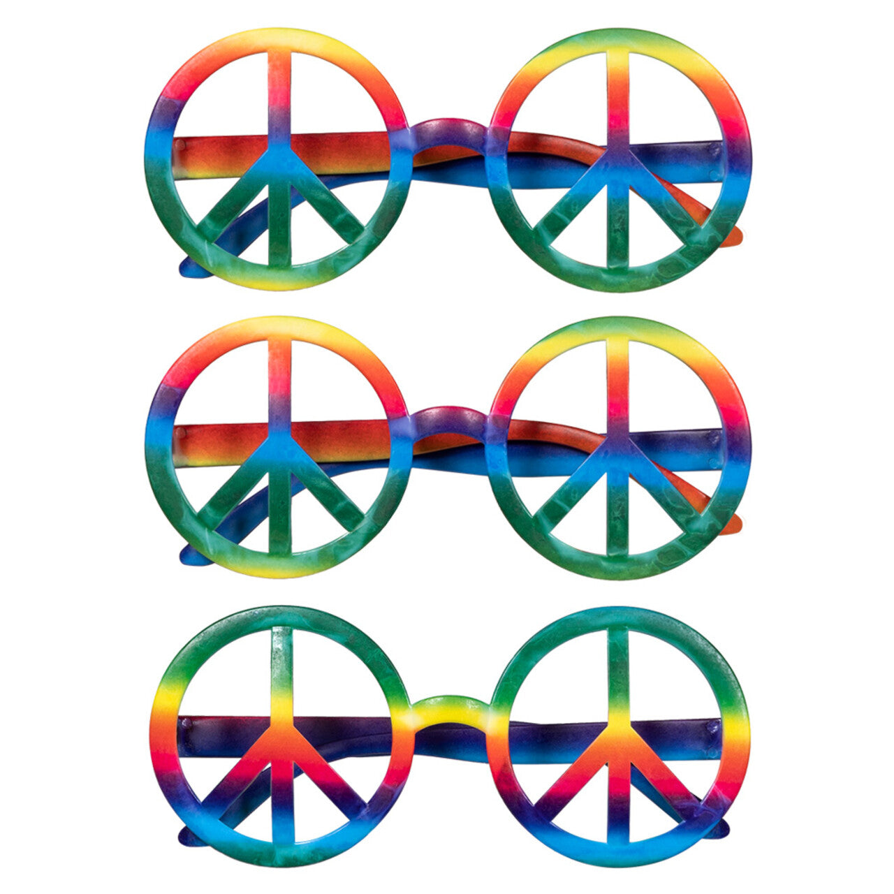 Op deze afbeelding zie je een Accessoires, van het merk Boland. Set 3 Brillen Zonder Glas Hippie Peace