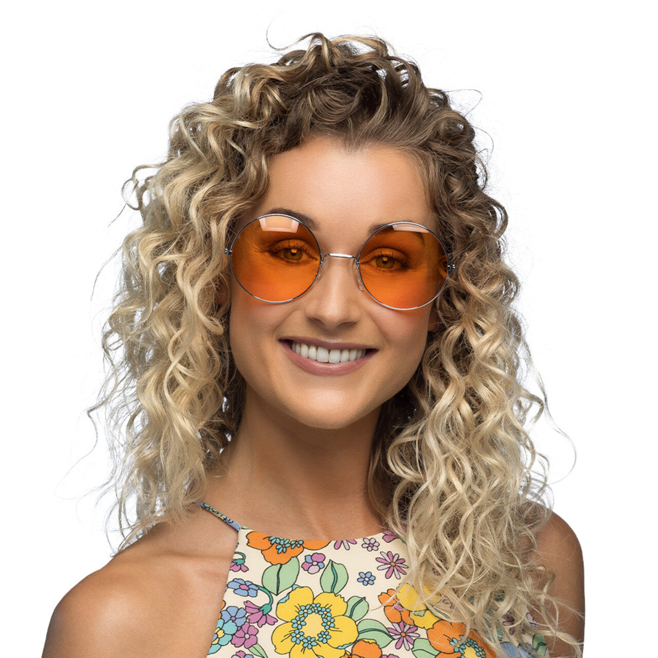 Op deze afbeelding zie je een Accessoires, van het merk Boland. Partybril Hippie XL Oranje
