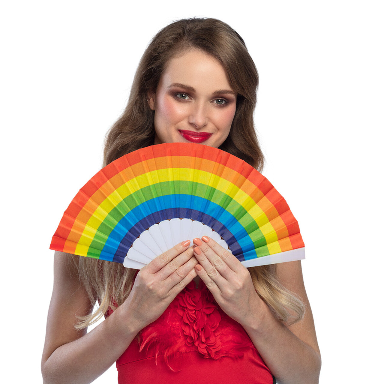Op deze afbeelding zie je een Decoratie, van het merk Boland. Rainbow Pride Set Van 6 Waaiers
