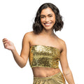Top Sparkle Gold Damenkostüm