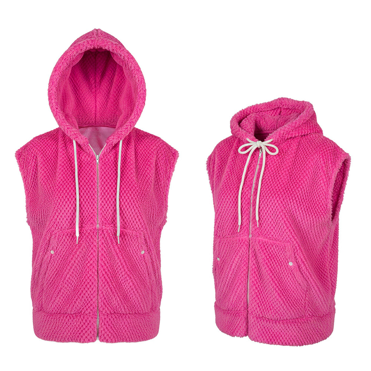 Op deze afbeelding zie je een Kostuums, van het merk Boland. Must Have Bodywarmer Fluffy Uv Neonroze Vrouw