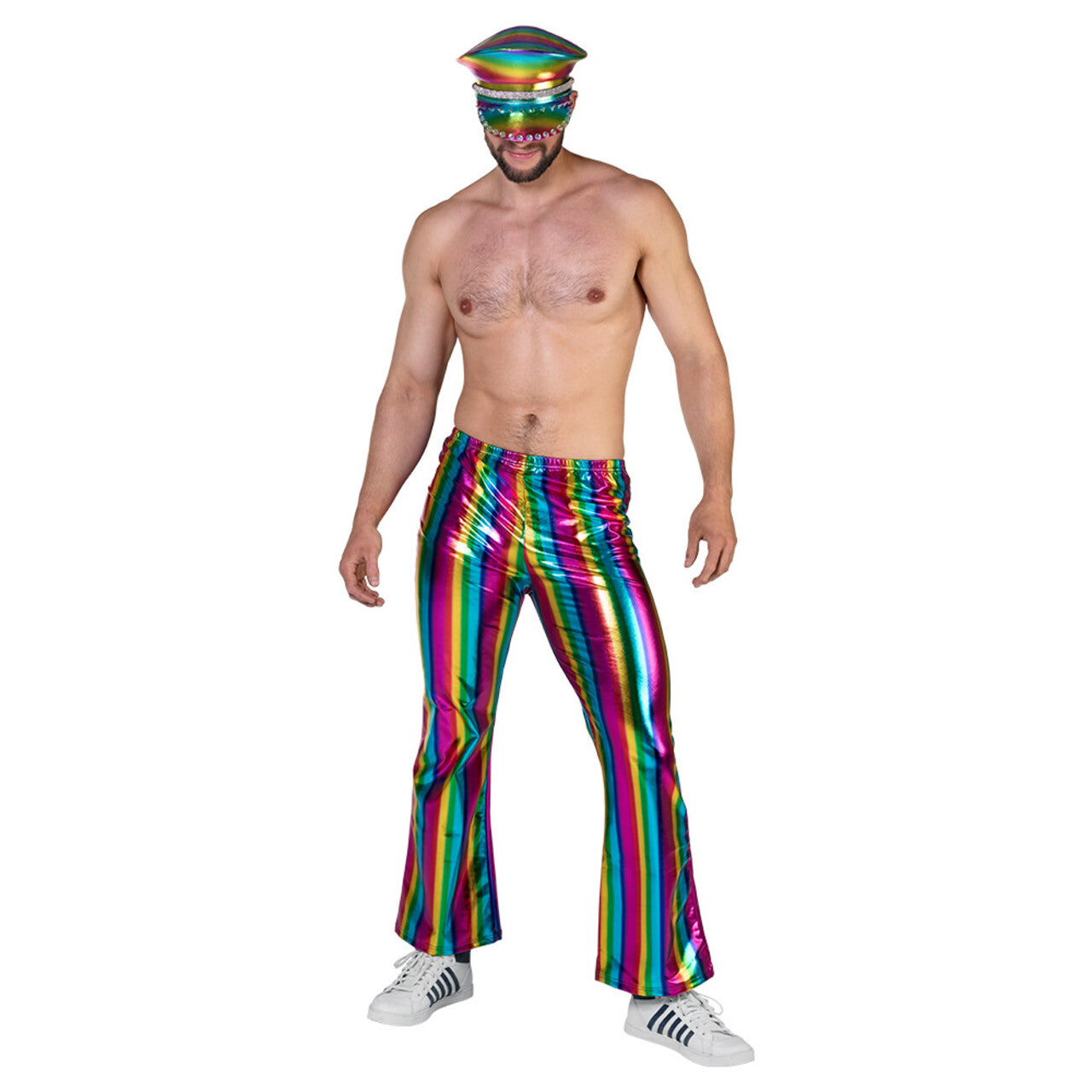 Op deze afbeelding zie je een Kostuums, van het merk Boland. Broek Regenboog Proud Man
