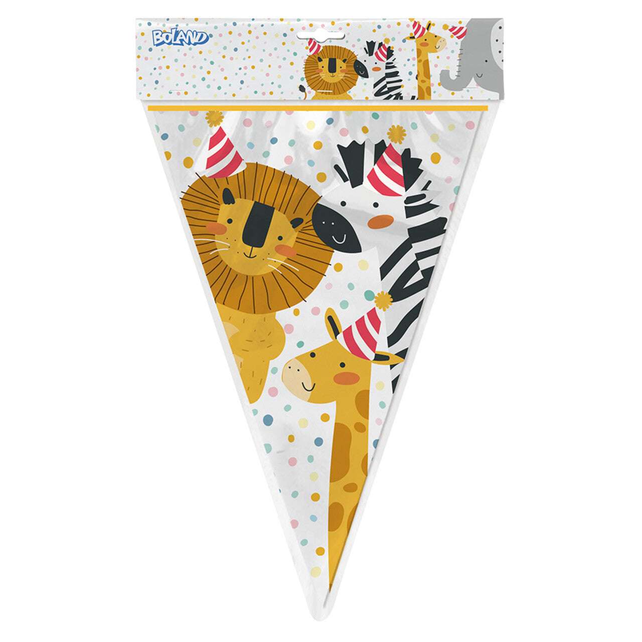Op deze afbeelding zie je een Decoratie, van het merk Boland. Vlaggenlijn Safari Verjaardag