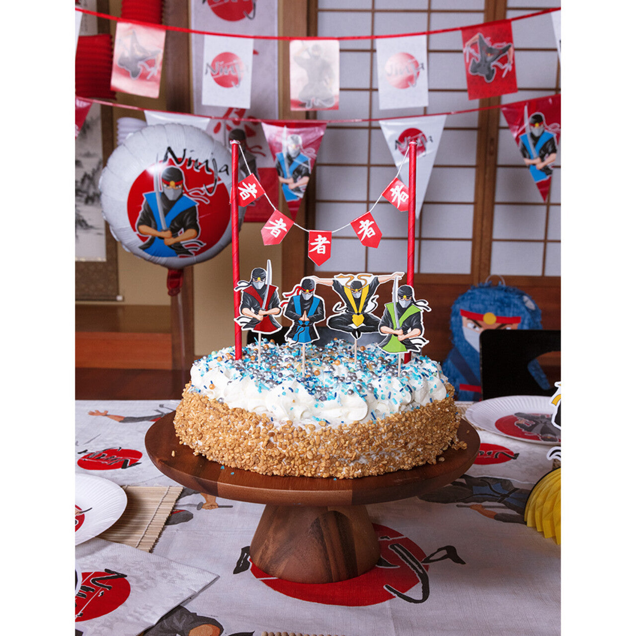Op deze afbeelding zie je een Decoratie, van het merk Boland. Folieballon Ninja Party