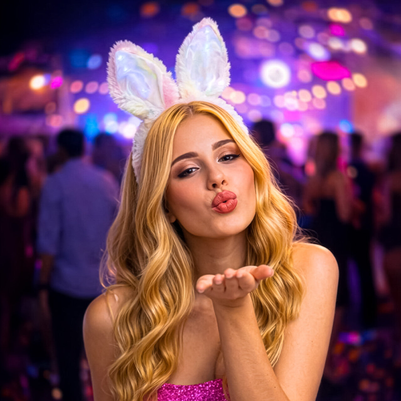 Op deze afbeelding zie je een Accessoires, van het merk Boland. Sweet Bunny Led Diadeem