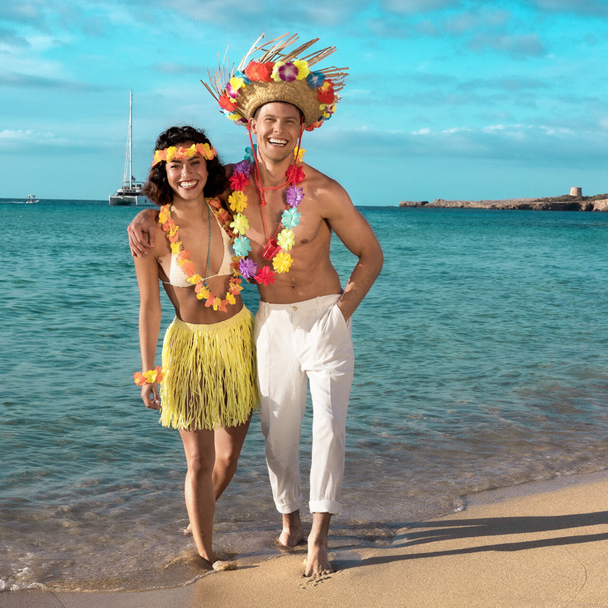 Op deze afbeelding zie je een Accessoires, van het merk Boland. Hawaii Krans Aloha Flower Multikleur